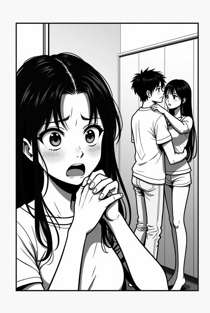 2 manga characters having sex, manga style