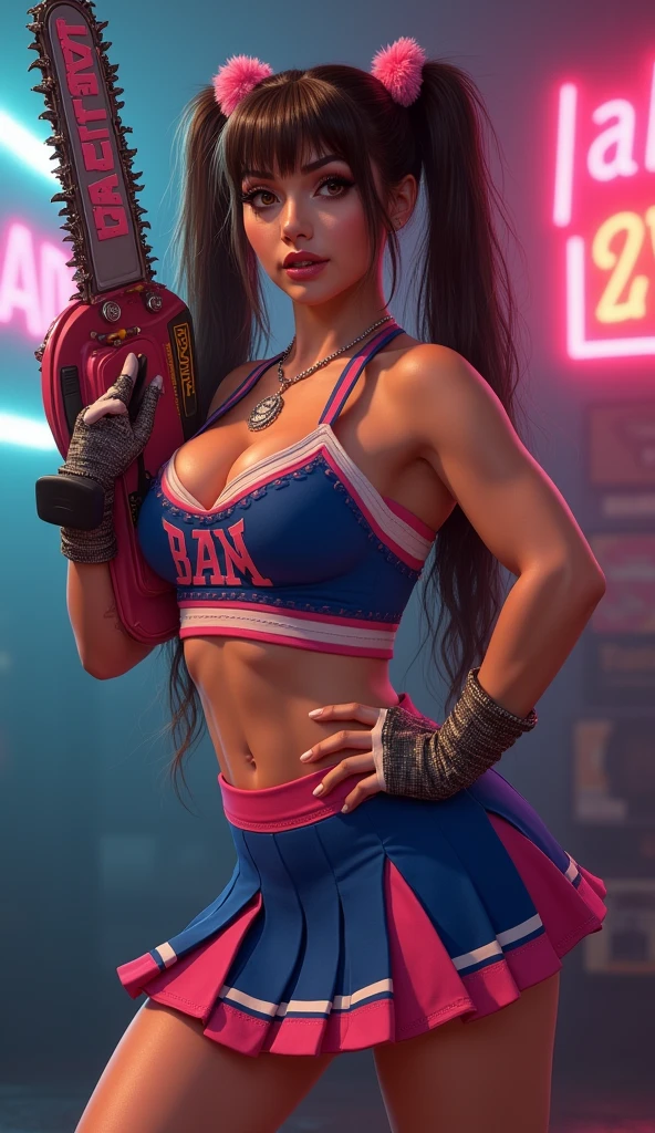 (perfect anatomy), (sports body), (big breastes), (thick-thighs), (perfect arms), (tracksuit ), Pointed bracelets, looking a viewer, (Medium full-frame photography), (Background of the battle arena), (red dreadlocks)