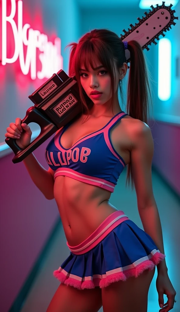 (highest quality、Super detailed)、(Real:1.37)、HDR、UHD、Studio Lighting、 Bright colors、Highly detailed eyes and face、Beautifully detailed eyes、Beautifully detailed lips、 Long eyelashes、Short Hair、The tails of his hair are shaved.、A young and extremely beautiful woman、Nightclub dancer、(Pale pink latex bra top、Wearing pale pink latex panties that show off her body shape.)、Wear a pale pink newsboy cap、White gloves、Wide-open legs、Squat、belly button、natural breasts、(Putting a lot of bills in the gap between your bra top or panties:1.7)、On stage at a nightclub