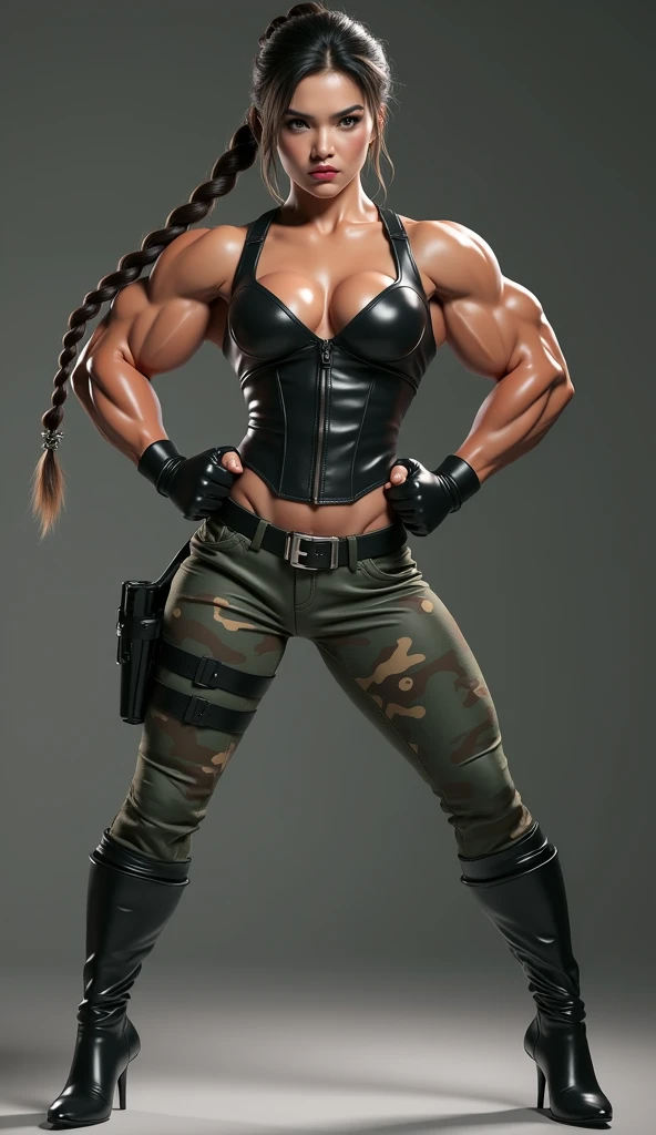 big , topless, nude, big tits, muscular, naked,((topless))