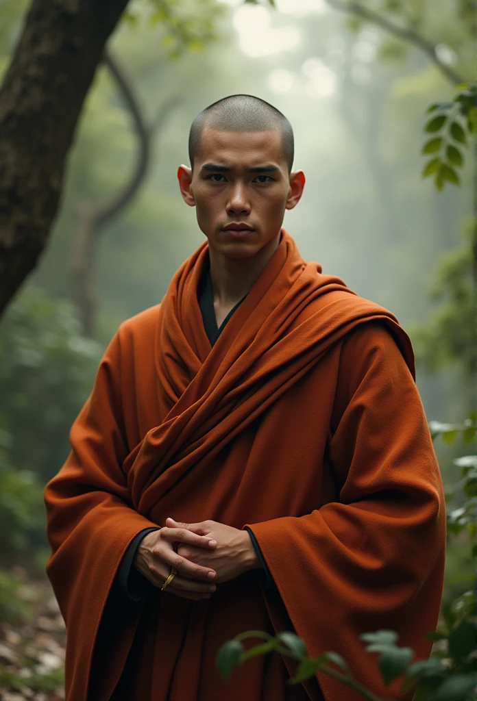 youthful muscular monk,kpop idol , detailed short hair cut, tow-headed, shirtless :: without robe, Buddhism, serene, a detailed Dark Brown robe, Full Body Shoot, walking pose :: manly, look at camera, (eyes contact), manliness posture, manly deportment, virtuous, masculinity, manliness, ultra detailed facial parts, ultra detailed neck, Manly, waterfall background, orgasm expression, professional photograph, soft focus, (8k, RAW photo, best quality, masterpiece:1.2), ultra detailed, ultra high res, perfect anatomy, extremely detailed body parts, very symmetric body, asian, 18 years old, shirtless :: high detail, detailed face, detailed eyes, proportional eyes, ultra detailed open mouth, Leaky abs :: ultra detailed, thin, narrow waist, realistic, human skin, extremely detailed fingers, handsome chad chin, shirtless, masculine, human skin, handsome, Attractive, high detail RAW color photo, depth of field, photograph from front, perfect composition, ultra detailed hands, ultra detailed fingers, naked, super big dick, open legs.