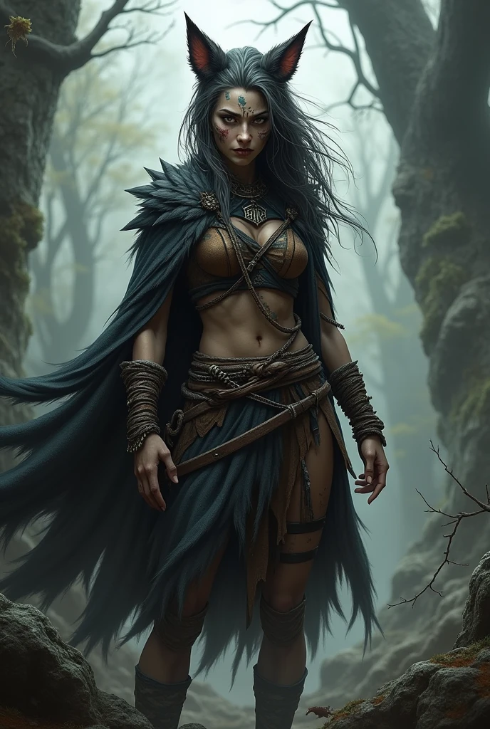 ((perfect anatomy:1.2,realistic:1.3,RAW Photography:1.3,masterpiece、highest quality、Ultra - High resolution、High resolution、Highly detailed CG、8K)), image of a female Be'lakor from warhammer fantasy lore,
