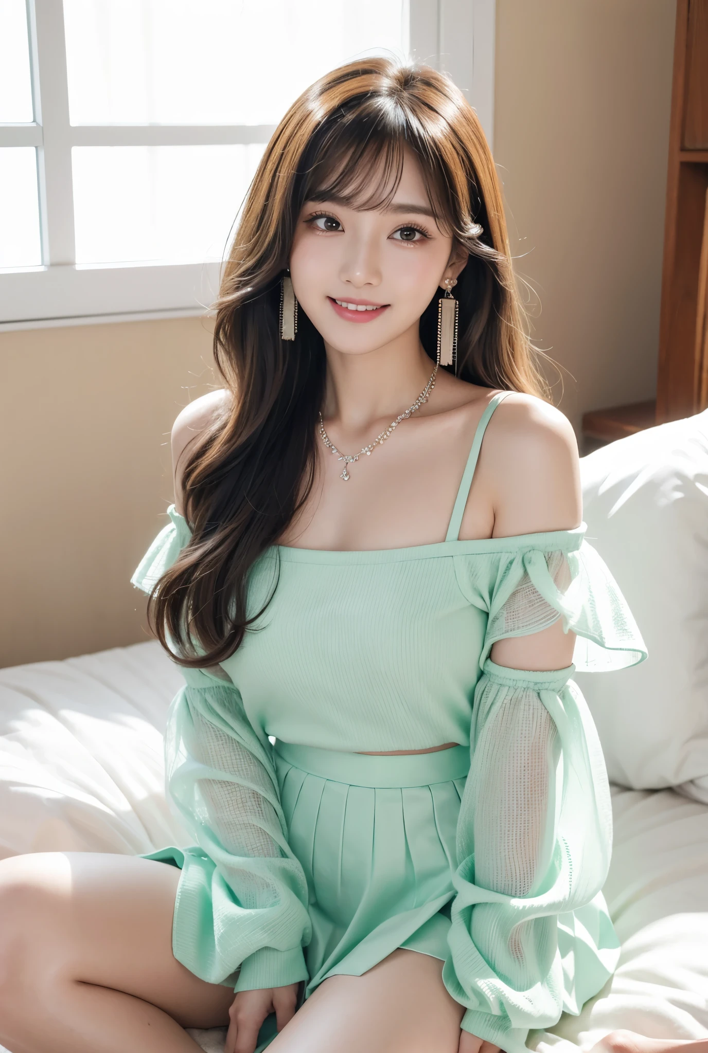 highest quality、4K、Perfect Face、Perfect Style、perfect body、Sunburn、beautiful lady、mature、long curly layer hair、Swept-back hair、full body, sexy 、charming、healthy、Big laugh、with puppy
BREAK Pastel color, soft shadows, flat composition, focus on the center circle, color palette of warm pink, sage green, light gray, cream, design paper art, abstract, visual softness, cleanliness, simplicity yet sophisticated, balanced and harmonious colors, suitable for modern interior design, exuding a gentle and inviting atmosphere, complementing neutral interior colors, adding a subtle touch of elegance and tranquility to the room, perfect as a decorative element for living rooms, bedrooms