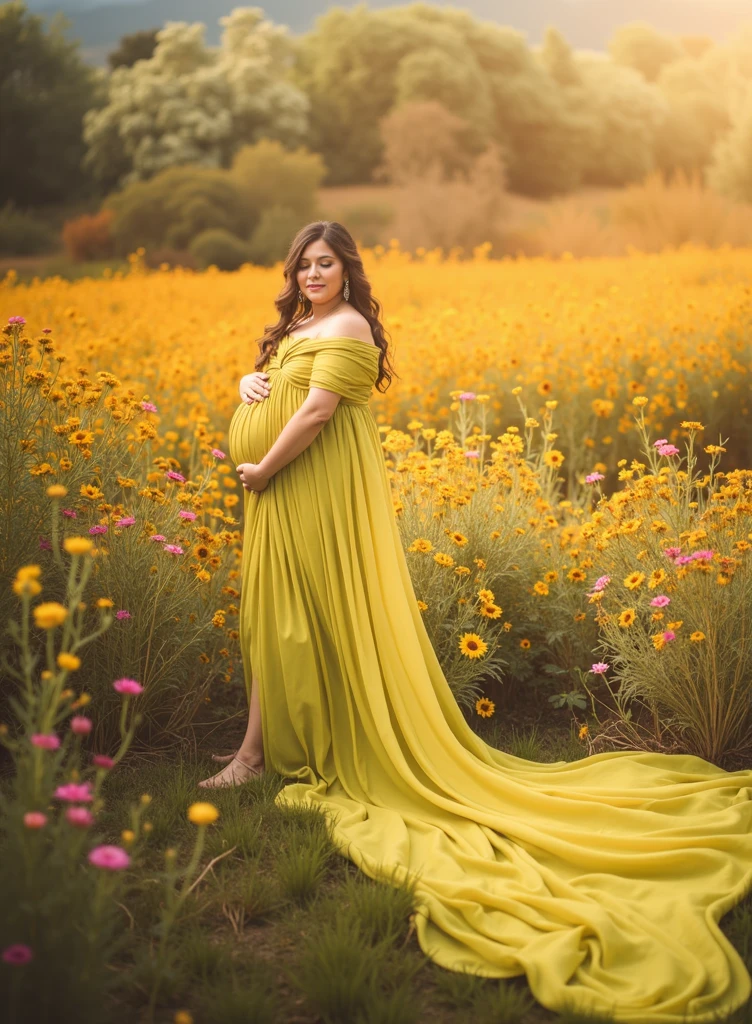 princess maternity in jungle . wearing a leaf made dress ,  posing for a photo , full body shot , dress spred on flour . small leaf