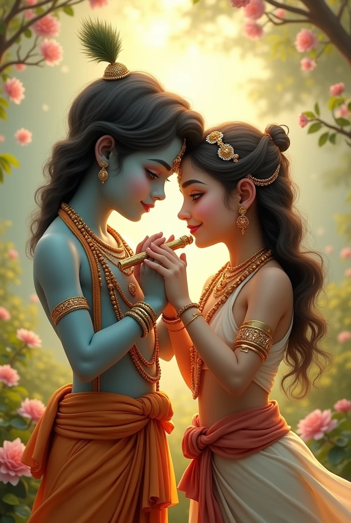 कृष्णा जी और राधे जी as a child