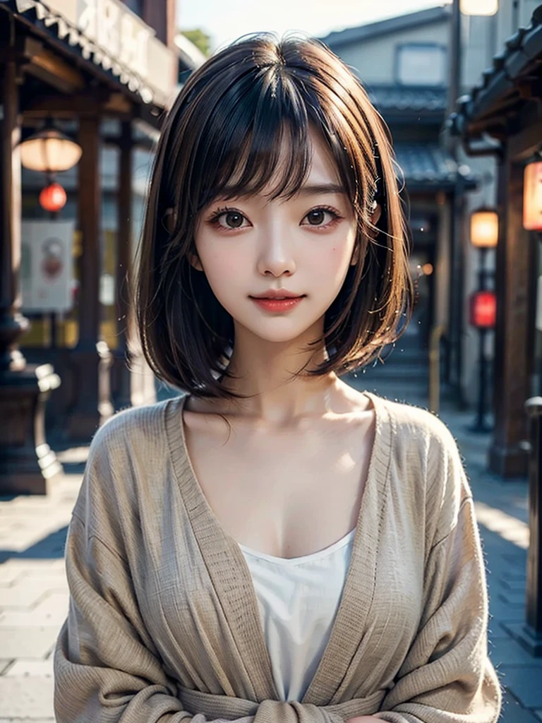 (masterpiece, best quality:1.2), Very detailed, 8k, 1girl, Cute Japanese, Cinema Lighting, straight bob hair,