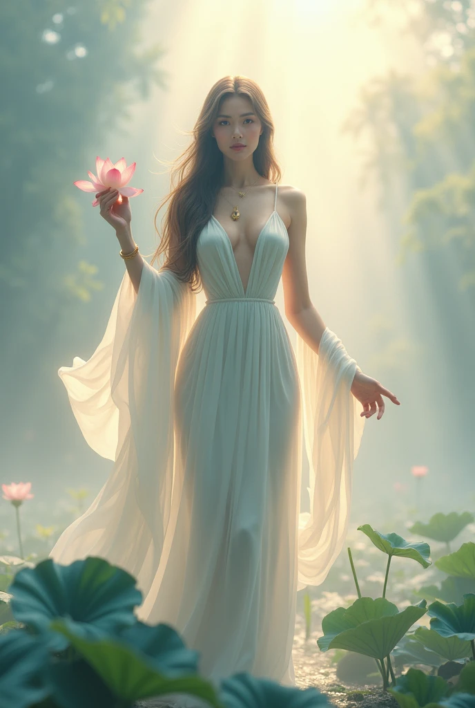 The goddess Lotus flower