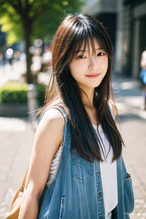 ((Highest quality)), ((masterpiece)), (detailed), Japanese,Street Corner,Beauty,OL,Tokyo