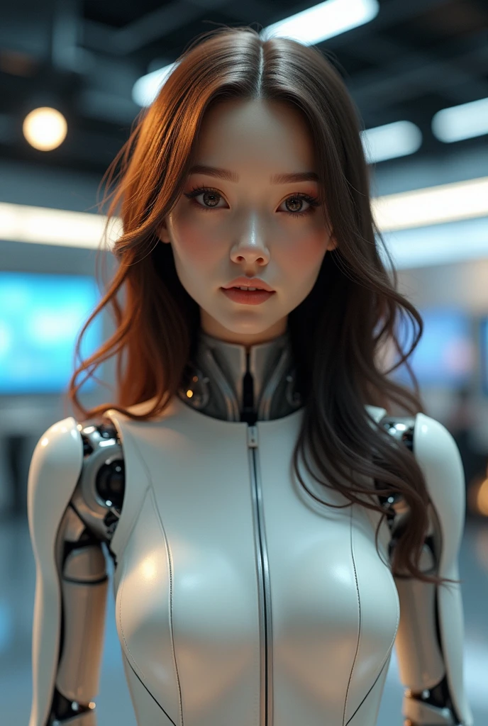 Female Android,I can see her whole wet body, She is naked from the waist down, (((She is in a capsule filled with liquid..))), (((see through body, Transparent glass body))), (((A clear view of the electronic system inside the body))), Detailed Brain Vision, Many detailed connecting lines, Mechanical Limbs, Tubes connected to machine parts, Mechanical vertebrae attached to the spine, Mechanical cervical attachment to the neck, Wires and cables connected to the head, (((In a pool of white liquid)), cybernetics, cyber punk, Canon M50, 100mm, Sharp focus, Hyperrealism, Very detailed, Intricate details, Full body image, Small glowing LED lamp, Global Illumination, Deep Shadow, Octane Rendering, 8K, Ultra Sharp, Metal, Exquisite decorative details, Baroque details, Very useful details, Realistic Light, To the camera, Neon Details, Complex body poses, (Android Factory Background), A breathtakingly beautiful female humanoid cyborg android, Porcelain Skin, impressive big eyes, Delicate features, Future SF, Complex Machinery部品, Many glowing cybernetic implants, Graceful and graceful pose, Surreal, Realistic, masterpiece, 8K, Very detailedな, Cinema Lighting, Dramatic Shadows, Vibrant colors, very saturated, Neon Highlights, Glowing Energy Field, Complex Machinery, Sleek and modern, State-of-the-art technology, Advanced AI, Seamless integration of organic and mechanical elements,Portraiture,wet disheveled hair,