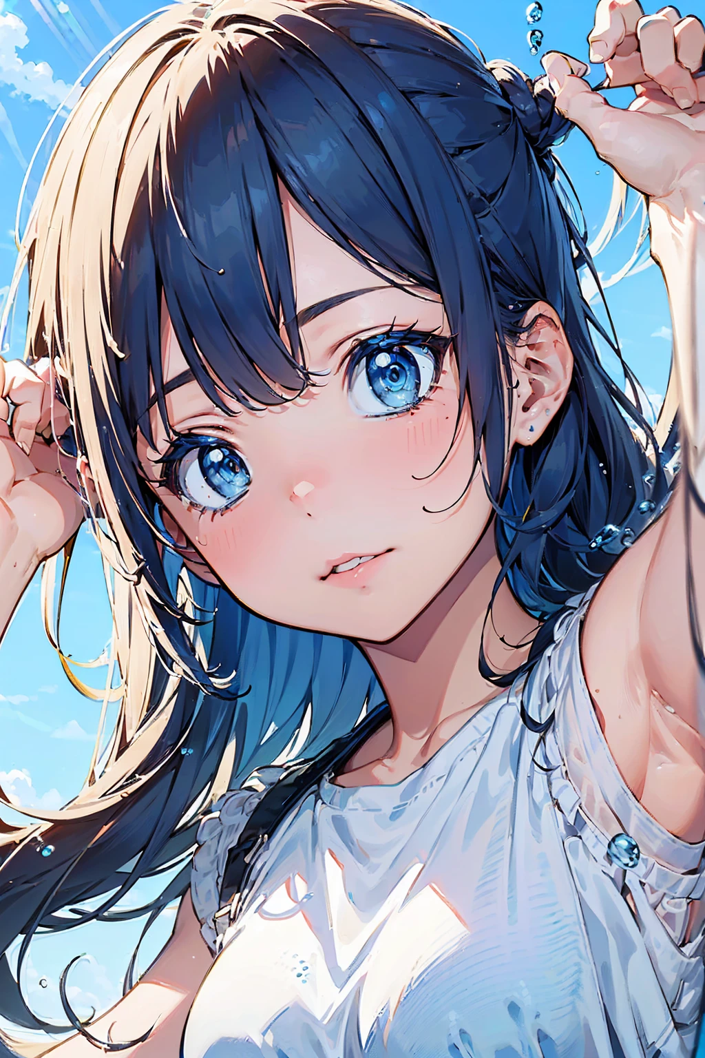 best quality, face focus, soft light, ultra high res, (photorealistic:1.4), RAW photo,
1japanese girl, solo, cute, (pupil, lights in the eyes),  detailed beautiful face, (small chest),(high resolution detail of human skin texture),
(long hair),
indoor,
Damask Shirt Dress,
(portrait)