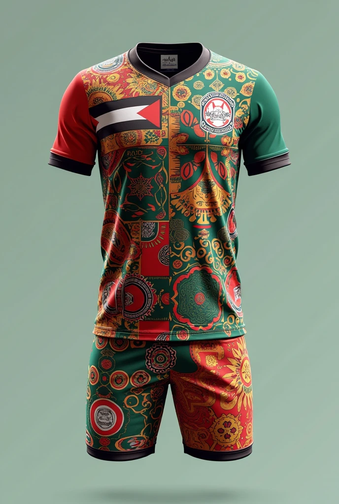 Egypt football shirt , white gold and red or green color