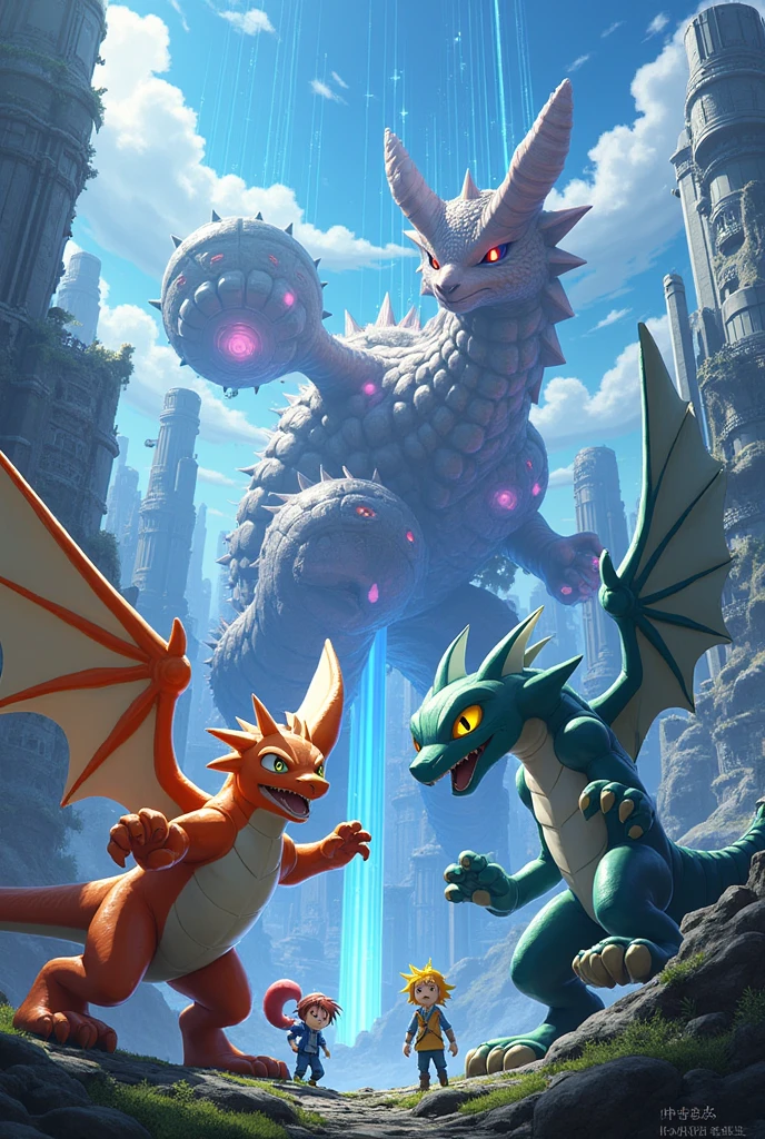 pokemon Charizard, in a dynamic pose, com chamas intensas, cores vibrantes, realista, 3d