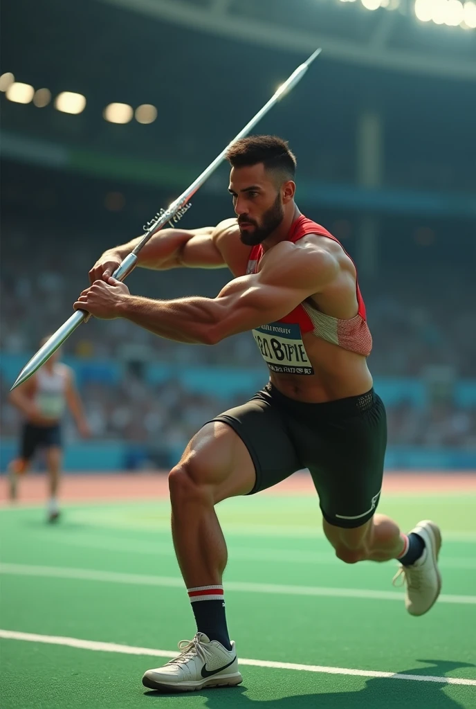 Arshad Nadeem  six pack of Pakistan breaking javelin Olympic record 