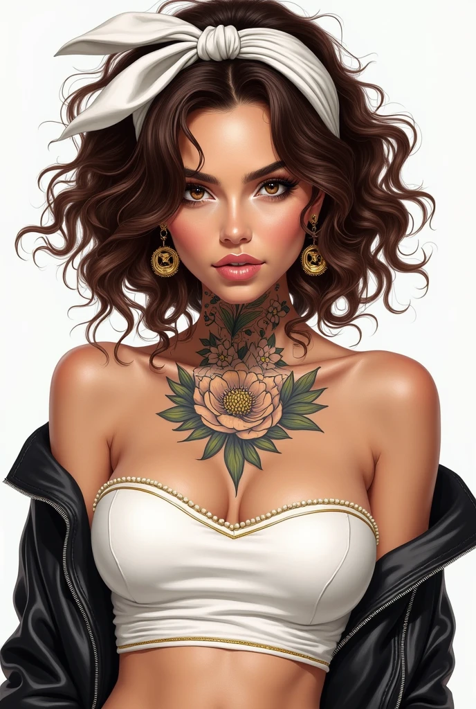 detailed portrait, beautiful tattooed girl, expressive eyes, interesting dress, curly hair, steampunk masterpiece, intricate details, golden ratio, detailed