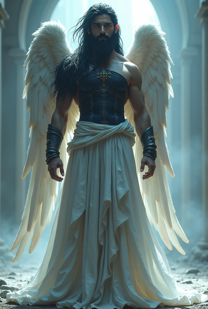 A digital painting of a male angel with wings and a halo, Beautiful male god of death, majestic full body angel, Male demon in shape with white horns., god concept art, lucifer, lucifer oil canvas, male demon, huMale Demon Man, archangel, Male Demon Man, angel in hell, by Yang J, epic angel wings, el dios hades
A digital painting of a male angel with wings and a halo, Concept art by Yang J., Artstation contest winner, fantasy art, Beautiful male god of death, majestic full body angel, Male demon in shape with white horns., god concept art, lucifer, lucifer oil canvas, male demon, huMale Demon Man, archangel, Male Demon Man, angel in hell
