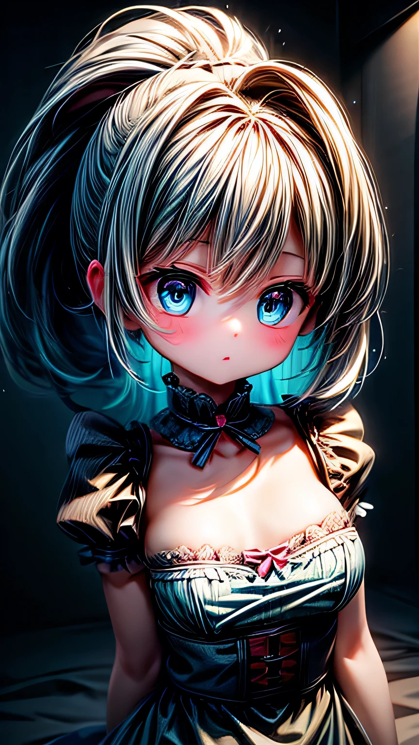 (masterpiece)(8k)(cute)(25-year old woman)(1girl:1.5)(solo:1.8)(from above)(running)(facial close-up)(wild messy hair:1.3)(short hair:1.3)(orange hair)(flat chest:1.6)(white bandana:1.2)(lime green pupils)(glossy skin)(glossy lips:1.3)(glossy eye-shadow:1.5)(choker necklace)(apron:1.5)(knee high socks:1.3)(happy)(smmile:1.3)(wind)(magazine:1.3)(cover-style:1.3) rossdraws pastel vibrant, rossdraws cartoon vibrant, style anime 8k, beautiful portrait, artgerm colorful!!!, ! dream artgerm, beautiful anime girl, styled digital art, art wallpaper 8k, digital art, extremely detailed artgerm,