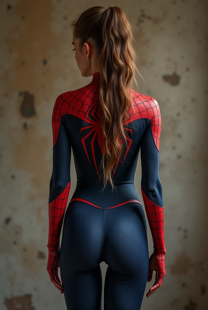 Spider-Man Girl with big tits and ass half naked 
