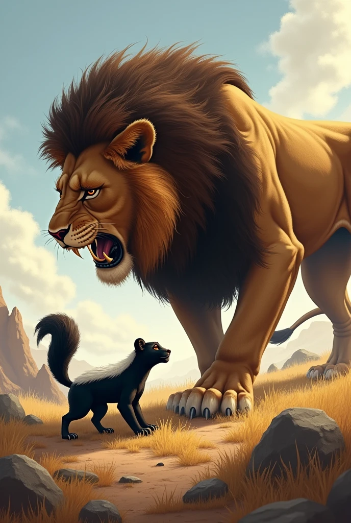 lion jumping with open jaws to attack in a dark and mysterious forest at night, movement scene in the forest, changing lighting, hyper-realistic, cinematic lighting,