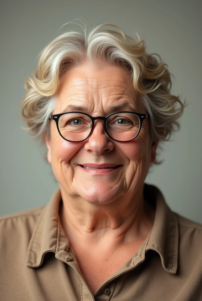 50 year old woman with glasses 