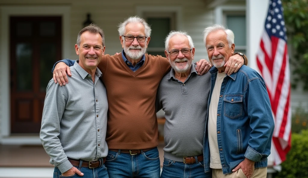 A very smiling Scandinavian-style grandfather