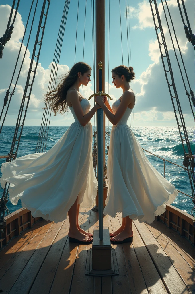 On a super-large cruise ship,Five s with upturned asses,junior school student,Your own dance on the yacht