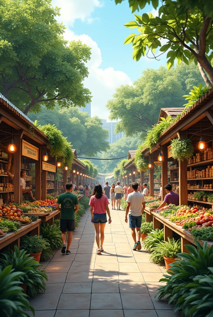 Create an image of sustainability, low prices and ecological footprint