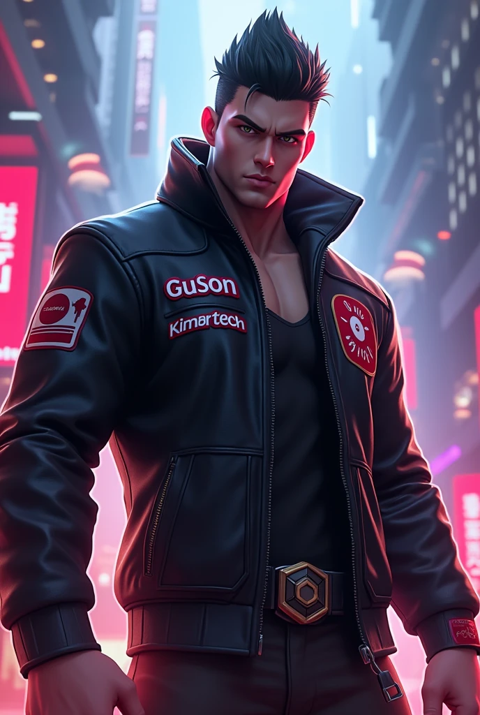 A tall muscular boy , Naked , Legs spread , ,（The whole body of the character），impact , Sweaty , Wet , Seductive , Bigboobs , large bulge , big balls ,, From the knees , big assa，mechs，punky style，Wu Yifan