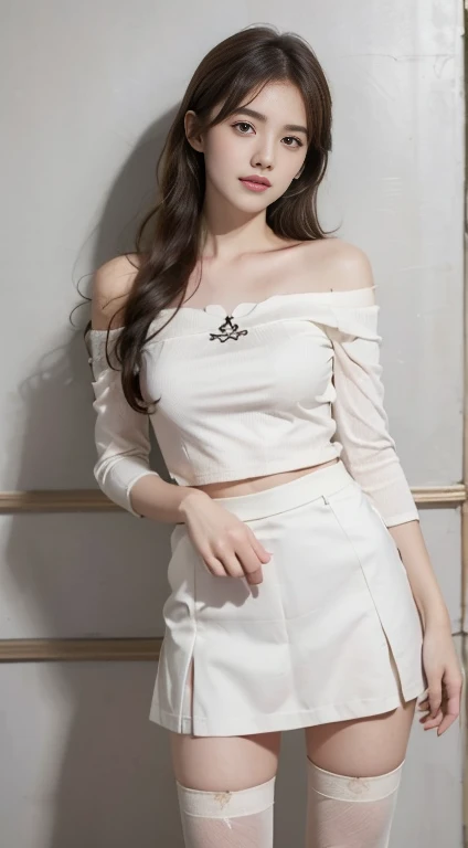 masutepiece, Best quality, One girl, (a beauty girl, kawaii:1.3), (:1.3), Very fine eye clarity, (Symmetrical eyes:1.3), (White off-the-shoulder ultra-thin cropped T-shirt, High socks, White skinny hip skirt,zettai ryouiki:1.2), cropped shoulders, exposing your navel,Medium breasts, Brown eyes, Parted bangs, Brown hair, Petite girl, at class room,Pout your ass
(best quality, masterpiece), 1girl, galaxy, glitter, dress, particle, wind, flower, upper body, dark simple background, looking at viewer, blonde, the highest quality,masterpiece,Ultra high résolution,(réel:1.4),Photo originale,Ultra high résolution，8k，Il y a sublime femme surfeuse, peau claire, Maquillage exquis，Grandes vagues，Robe de soirée sublime :1.5, sublimes Longues jambes, Lumineux et beau, surf dans la vague fractale, à l'intérieur de la vague