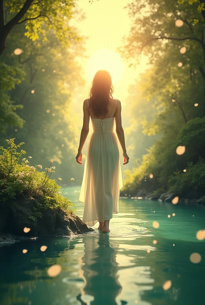 Profile picture that is virtual in a lake for YouTube about relaxation and relaxation