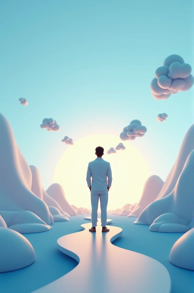 Animation of two paths coming together or two different fingers coming together.