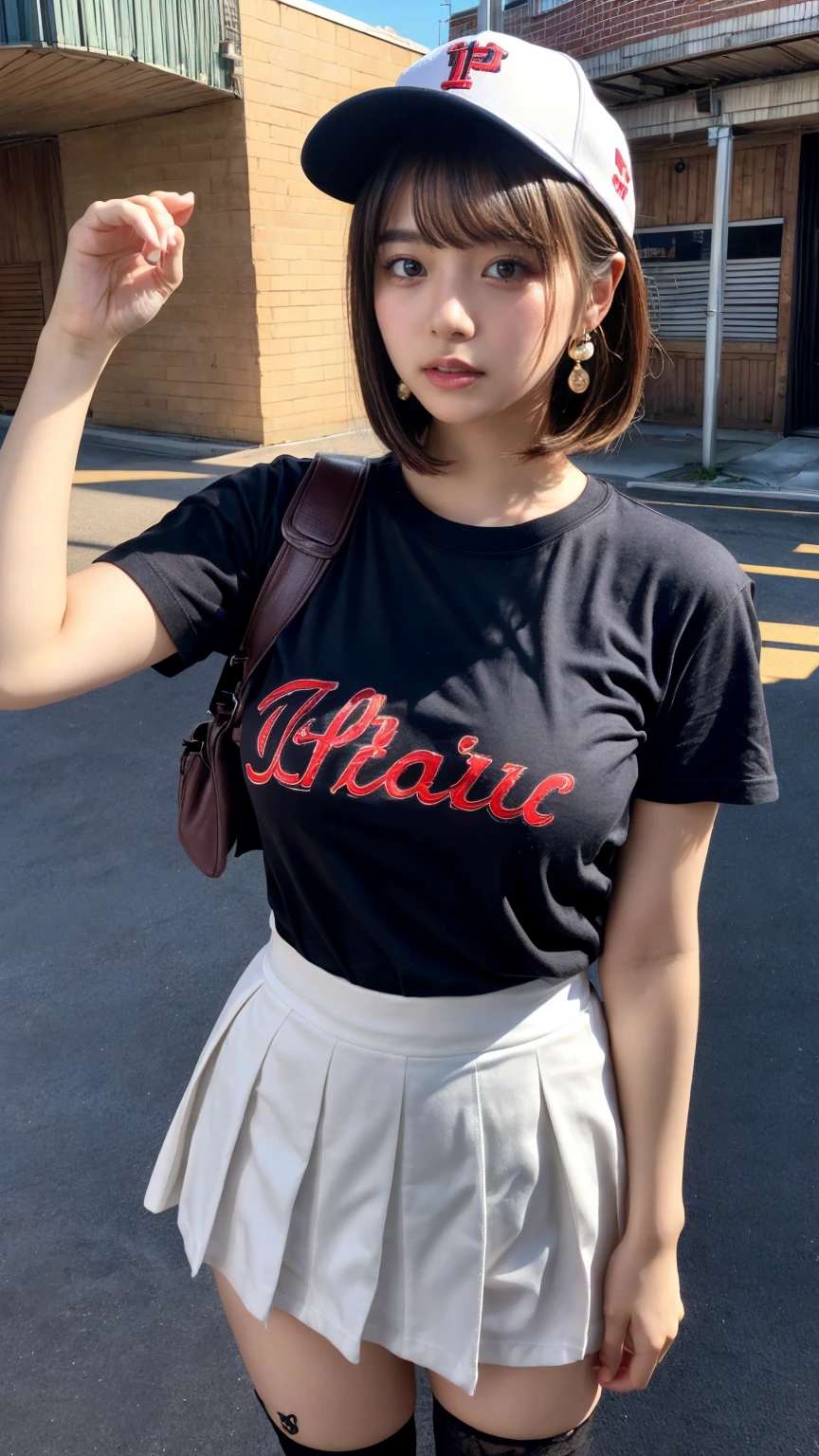 Pure idol girl、whole body、Good style、、、、、、、Silver sequin micro shorts、、、Tanned thick legs、Night Town、Oversized black shirt、、