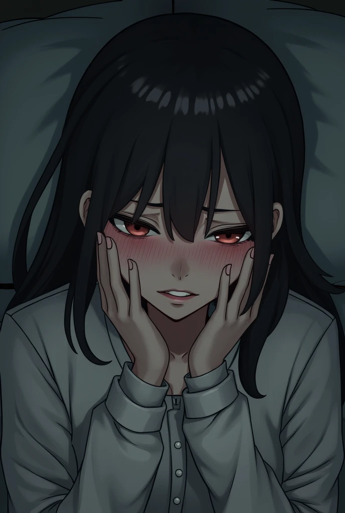 (best quality,4k,8k,highres,masterpiece:1.2),ultra-detailed,(realistic,photorealistic,photo-realistic:1.37),mieruko:1.3,1girl,scared,tears,sweat drips,yellow detailed eyes,long black hair,big eyes,(open mouth:0.1),detailed pupils,hdr shadows,(elegant clothes),sleeveless, (tortured,  blood, blood on face)
