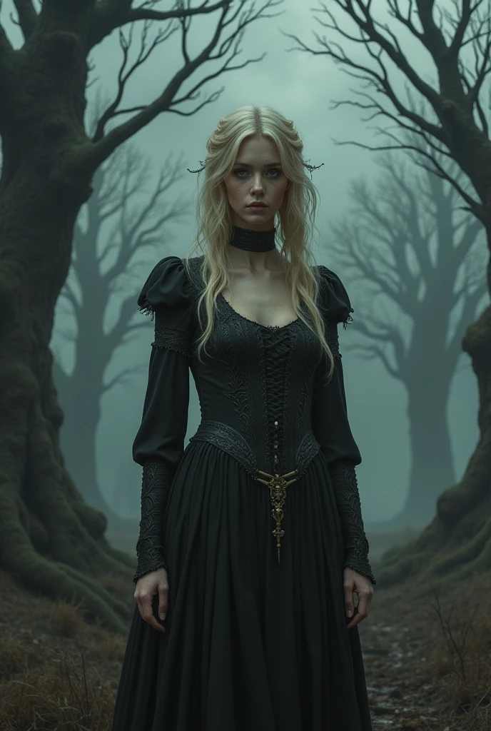 reelhorror, creature made of hair,, crature female, rapunzel, long yellow hair, blood, death, messy, monster, pov scene, pov, horror, crotesque,