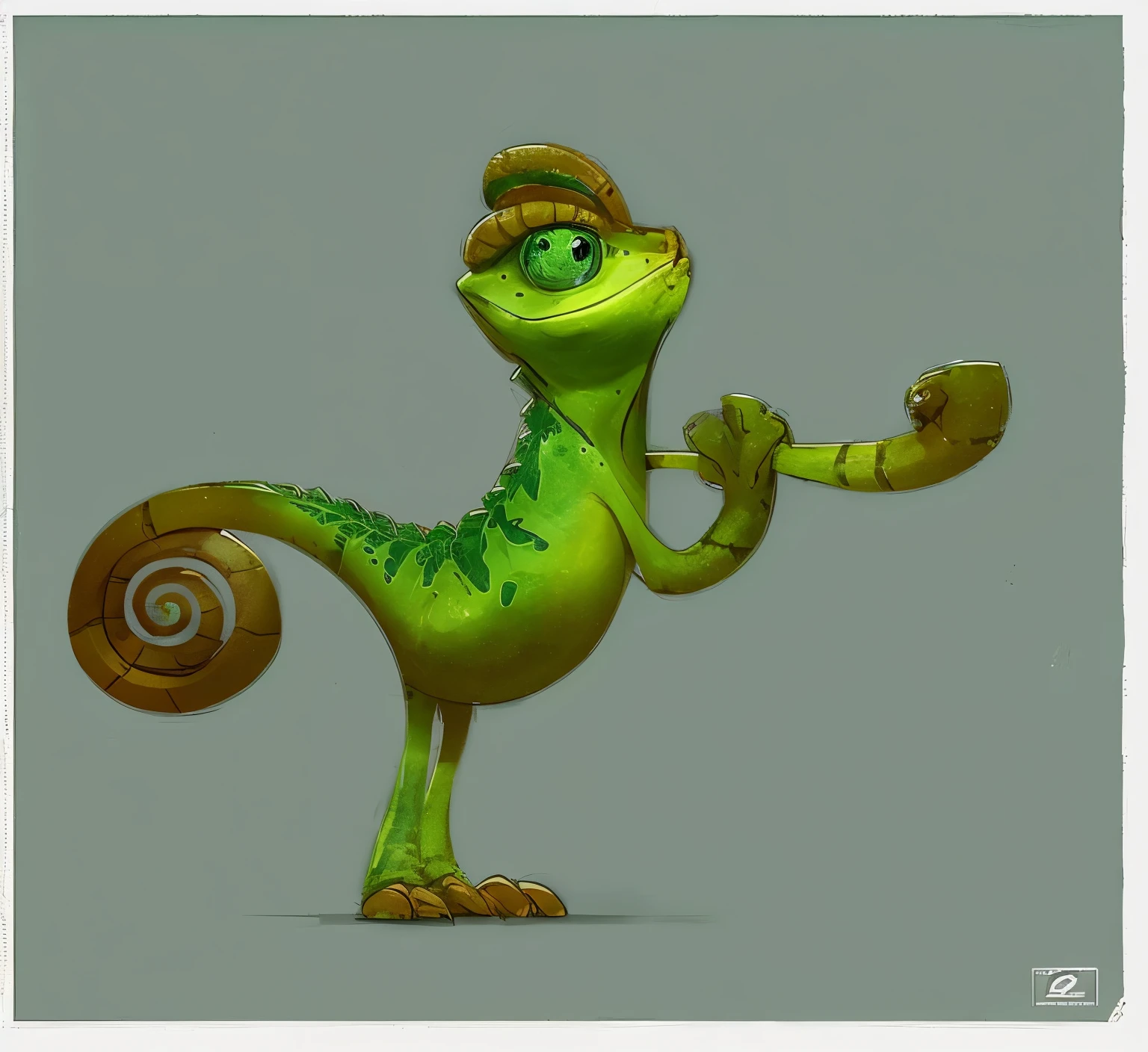 chameleon 2d character for platform game