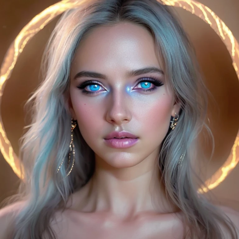 a angel celestial being con alas, highly detailed intricate features, glowing eyes, iridescent skin, flowing celestial hair, celestial patterns, ethereal and otherworldly, beautiful detailed face,8k, ultra-detailed, photorealistic, masterpiece, dynamic lighting, dramatic lighting, cinematic lighting, volumetric lighting, dramatic shadows, vibrant colors, cosmic, surreal, digital art, rayos, bastante iluminacion, wet