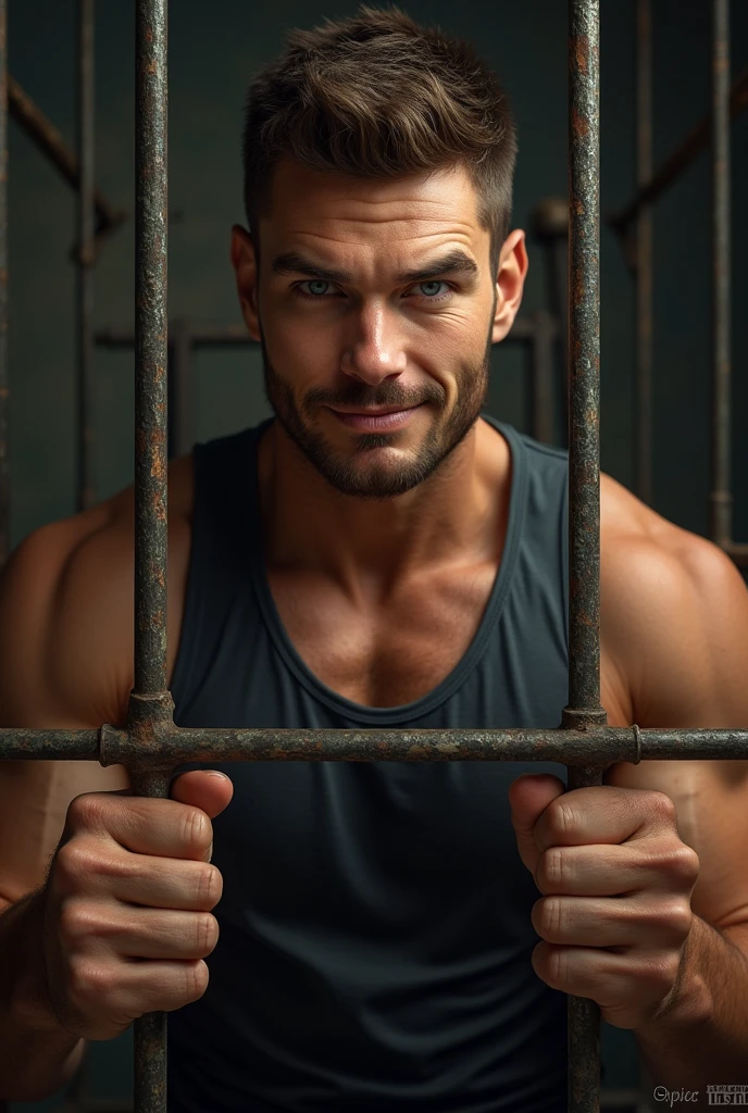 Manly man smiling at you, prisoner