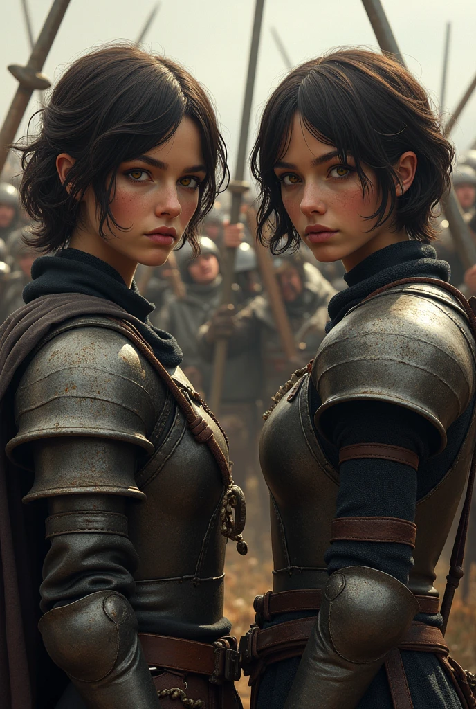 rogue thief girl, worn damaged leather armor, (knitted rogue Neck Gaiter), (smirk), (nose blush), beautiful detailed eyes, (messy hair), drawn by Greg Rutkowski, (Yoji Shinkawa:0.3)