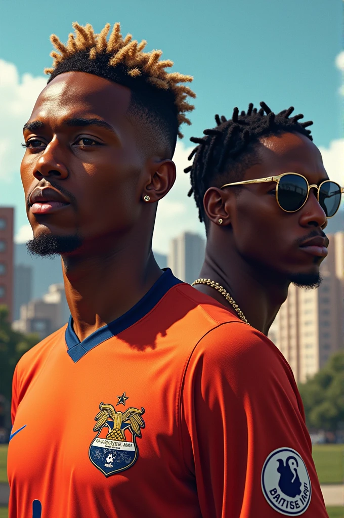 Neymar football player, looking for camera, ultra realistic image, natural environment, ambient lighting, 8k, 4d cinema.