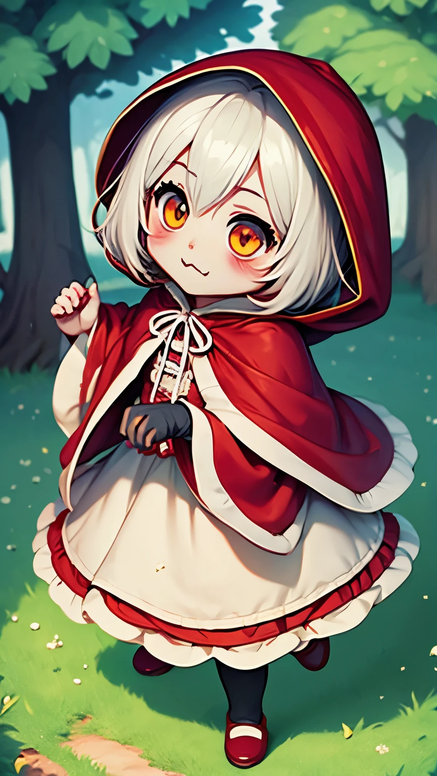 Illustration, Chibi Cute, Anime Girls, Little Red Riding Hood,