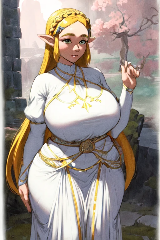 Score_9, score_8_up, score_7_up, score_6_up, score_5_up, score_4_up, source_anime, solo, 1girl, cute Mature female, BREAK Princess Zelda, tanned skin, sexy dress, gorgeous accessories, sagging huge breasts, wide hips, thick thighs, sleeveless, huge areolae, areola slip, black areolae, sideview, detailed eyes, long eyelashes, looking at viewer, in castle, ahegao, collarbone, head tilt, showing hairy stomach hair, showing hairy armpit hair, sweating, bukkake on armpit, hentai, cum shot, big penis, having sex, sex from behind, side view, pov, spreading legs, crowded, hand behind the head, fecundation mark, raping atmosphere 