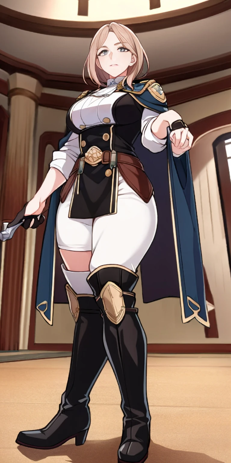 masterpiece, best quality, cute eyes, high fantasy outfits, solo, ((white background)), full body, multiple views, boots, sword, sex, pussy, m legs, cowgirl position