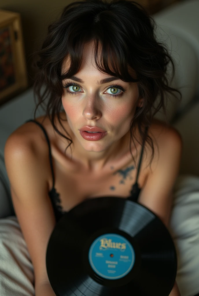 best quality,highres,ultra-detailed,photorealistic:1.37,adult live chat session using deildo,beautiful girl in action,explicit details of her body,erotic scene,female performer,showcasing herself on the camera,detailed facial features,intense expression,dark curly hair,seductive eyes and lips,revealing outfit,provocative pose,engrossed in pleasuring herself with a dildo,bright studio lighting, vibrant colors,passionate atmosphere,erotic art,nsfw
