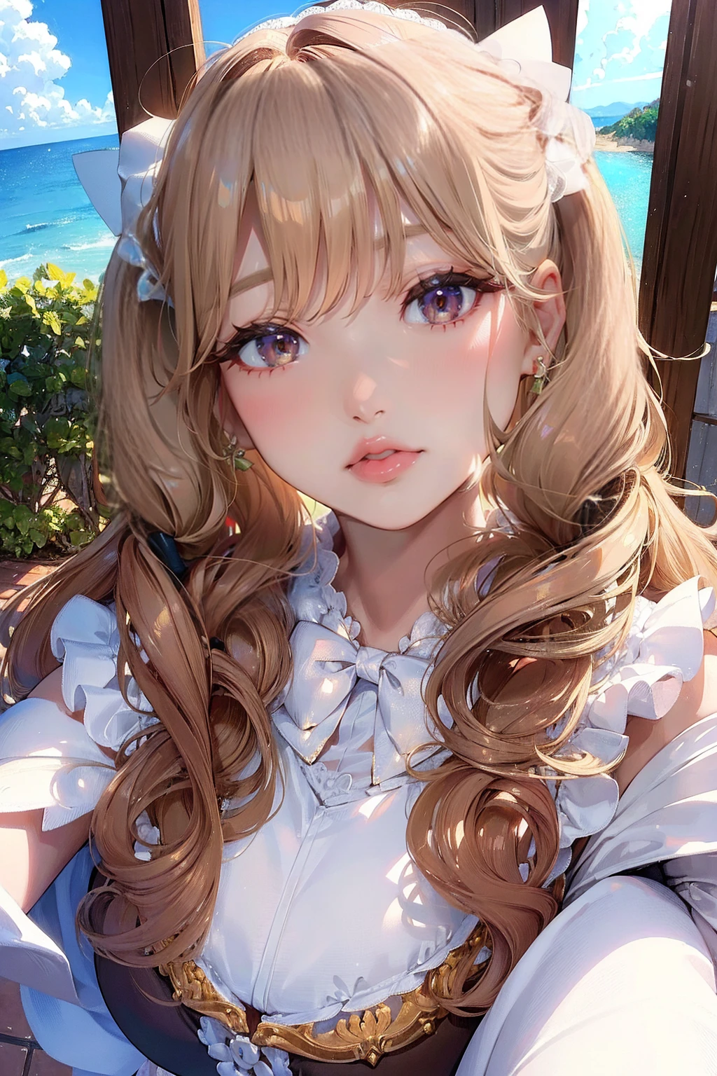 chica de pelo rubio con un signo de la paz y una camisa rosa, ulzzang, peinado kawaii, peinado kawaii, Lalisa Manobal, hada, peinado de dos colas, bella delfina, peinado de corte hime blanco, el corte de hime, shikami, pelo rubio rizado largo y esponjoso, peinado de coletas, pale korean adorable face, jointed doll