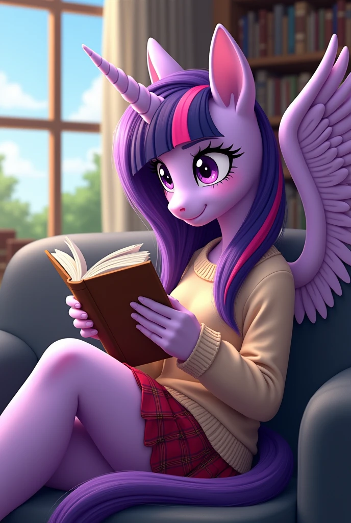 Image of twilight sparkle reading a book