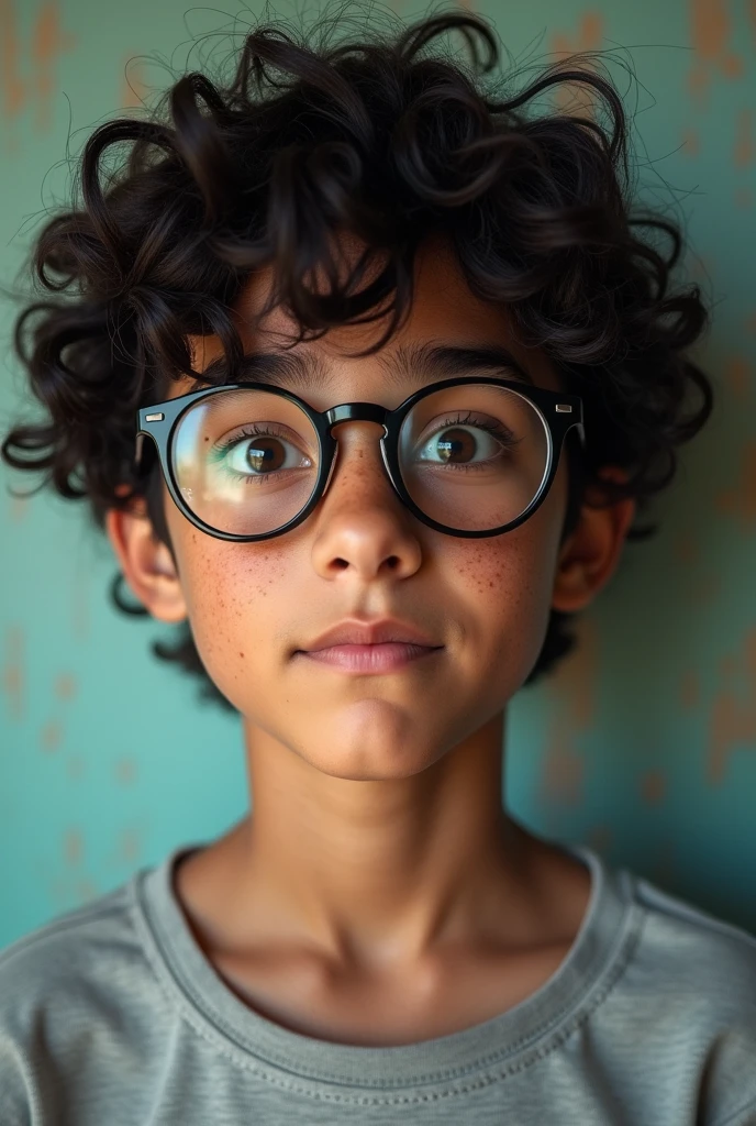 Portrait of a 3-year-old boy wearing glasses. Triste, chorando, depressivo, lagrimas, super detalhada, intrincada, realista, uhd