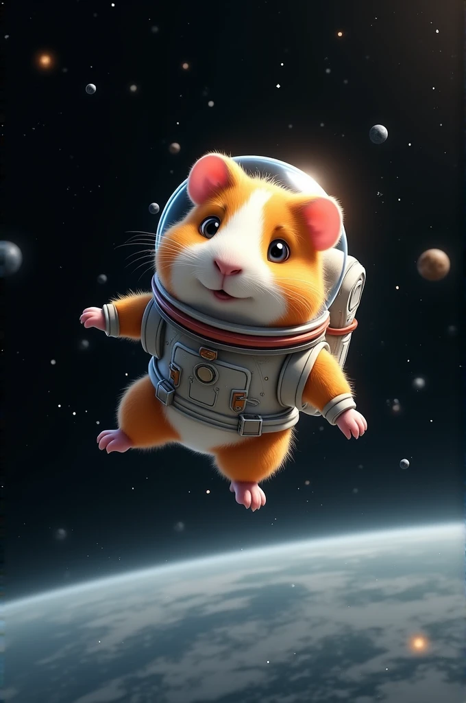 space-themed Interstellar Traveler: An Intrepid Hamster Explores the Cosmos: Defying gravity and expectations, our diminutive hamster astronaut embarks on a grand adventure through the vast expanse of outer space. Clad in a miniature yet fully functional spacesuit, complete with helmet and oxygen supply system, they navigate the void fearlessly, propelled forward by sheer determination (and possibly a built-in jetpack). Floating effortlessly amidst drifting asteroids and distant constellations, the little rodent exemplifies courage and curiosity in equal measure, invoking feelings of admiration and delight from those who bear witness to their cosmic journey. Catching the sunlight just so, iridescent flares dance around them, adding an extra touch of magic to this already enchanting tale. Through expert use of shading and perspective, artists can create a truly immersive experience, engaging spectators and transporting them to faraway realms beyond their wildest dreams. . cosmic, celestial, stars, galaxies, nebulas, planets, science fiction, highly detailed