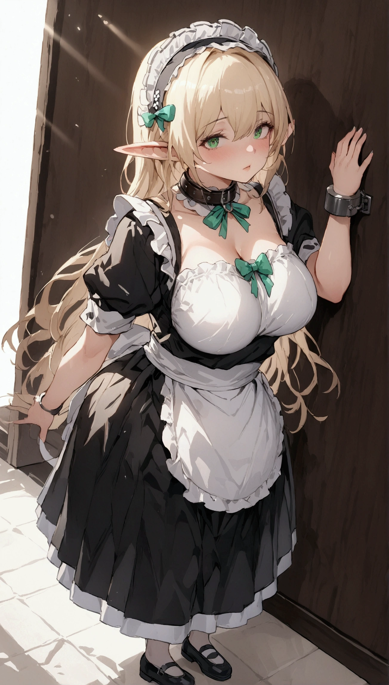 (Masterpiece. The best quality. 8K. Sharp focus. Depth of field, The best shadows. Perfect lighting. HDR. Realistic skin texture. Ultra-detailed background. Details). Anime style. Honkai: Star Rail. 1 girl. March 7. Elf. Maid. Slave. BBW. Blonde. Long hair. Ultra-detailed hair. Pointed ears. Emerald green eyes. Beautiful eyes. Beautiful eyes. Expressive eyes. Ultra-detailed eyes. Perfect face. Beautiful face. Beautiful nose. Thin lips. Ultra-detailed face. Fat body. Folds of fat. Fat belly. Overweight. B-cup breasts. Thick arms. Thick thighs. Fat butt. Thick legs. Ultra-detailed body. Slave collar. Shackles. Maid uniform. Bonnet on head.  She is sick. She is vomiting. She is throwing up. She is covering her mouth with her hand. She is throwing up, leaning over the living room floor and holding onto the wall with her hand. She is throwing up, leaning over the living room floor and holding onto the wall with her hand. She is throwing up on the floor. her She is throwing up on the floor. She is throwing up on the floor. The real stuff is pouring out of her mouth onto the floor, staining the girl's chest and the uniform on her chest. No background. White background. No wallpaper. White wallpaper. Standing at full height. Standing at full height. Full body.