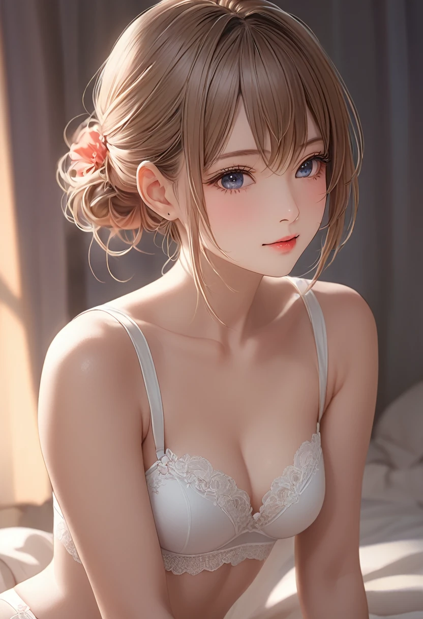 extreme close-up,(random pose),(random hairstyle),(Thin type:1.5),(large breasts:1.5),(Highest image quality,(8K), Ultra-realistic, Best Quality, High quality, High Definition, high quality texture, high detailing, Beautiful detailed, fine detailed, extremely details CG, Detailed texture, realistic representation of face, masterpiece, presence),(random fashion)