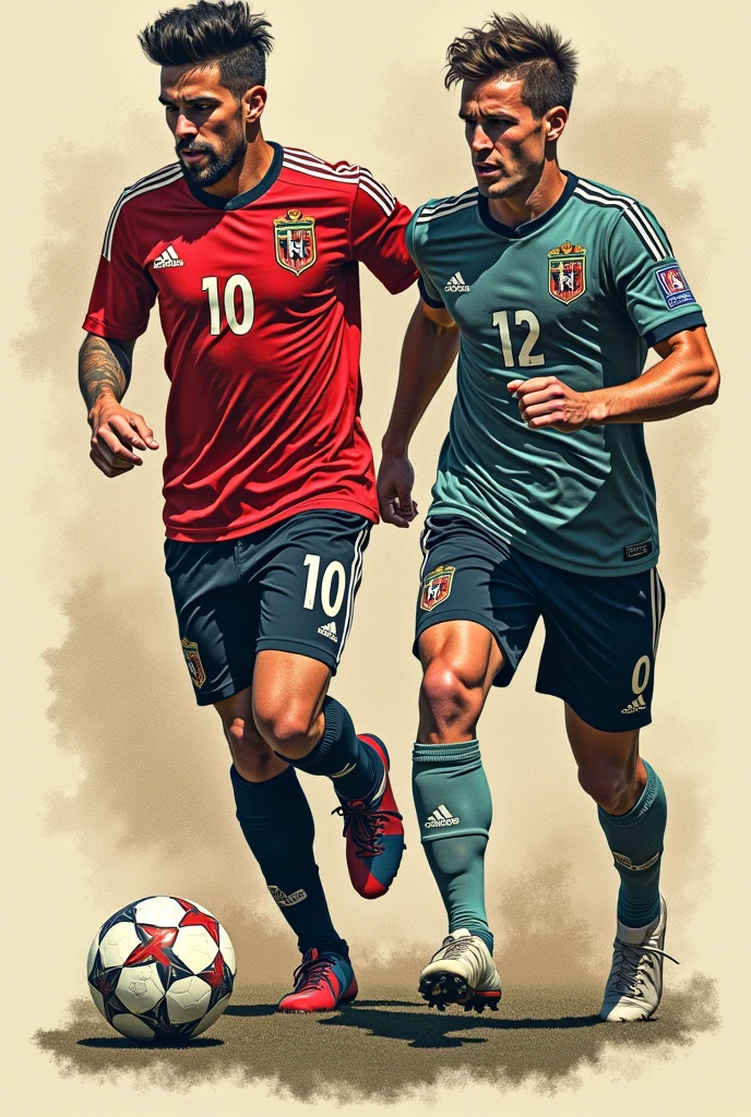 A soccer mascot for a European Championship with the Russian national team shirt with the number 16, that is colorful and with a star dynamic, representing the diversity and energy of Europe