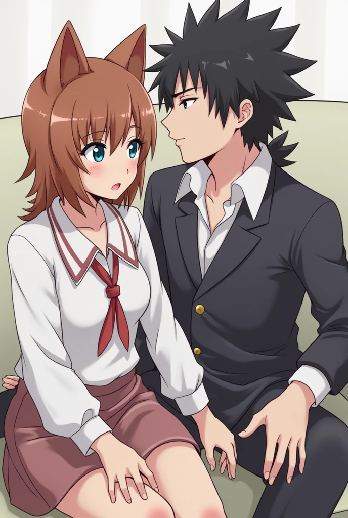 NSFW,masterpiece,Highest quality,High resolution,Super detailed,dsshino, Brown eyes, short hair, Black Hair, Side Lock, Hair Ribbon, Medium chest, , Dress shirt, blazer, Pleated skirt,Embarrassed,excited,Estrus,Despairing face,fear,blush,Sweat,orgasm,Climax,(Squirting),(Ahegao),(Oho face),Roll your eyes、squint,(Middle-aged men),Having intense sex,Insert,Creampie,(Falling into Pleasure),Cute bedroom